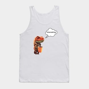 Dinosaur with coffe Tank Top